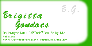 brigitta gondocs business card